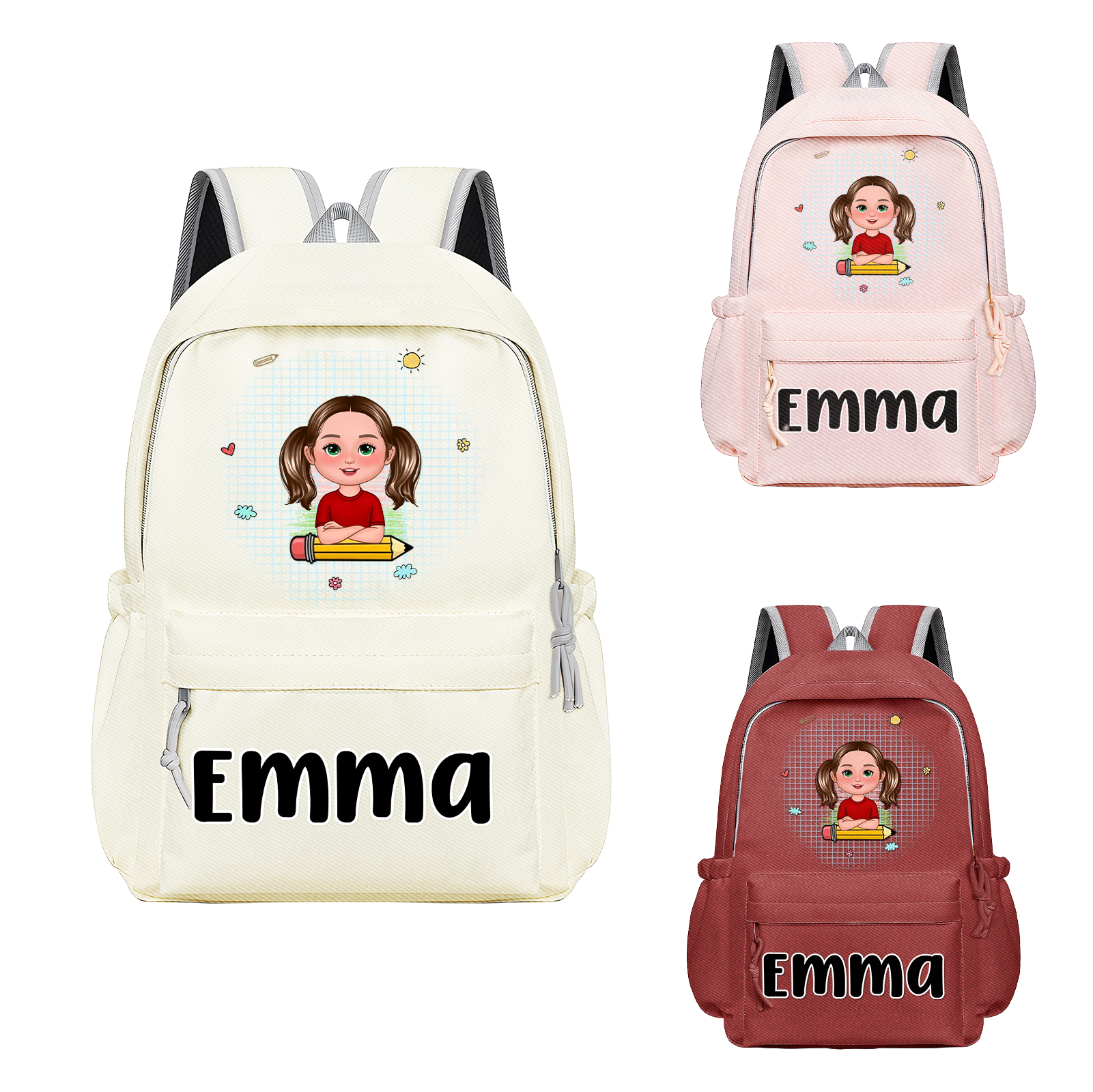 Unique Back-to-School Customizable Backpack – Personalized with Name & Character for Kids