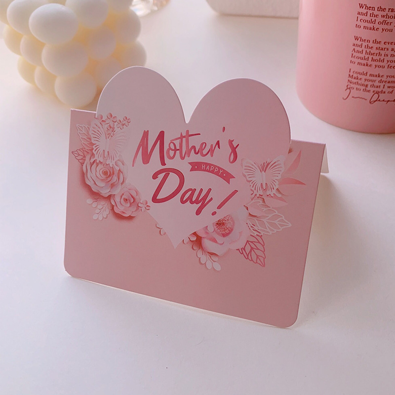 Warm Gift Card For Mom, Mother’s Day Flower Heart Card