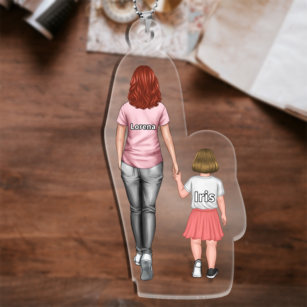 For Mom - Acrylic Keychain 2-9 Personalized Name Family Decor