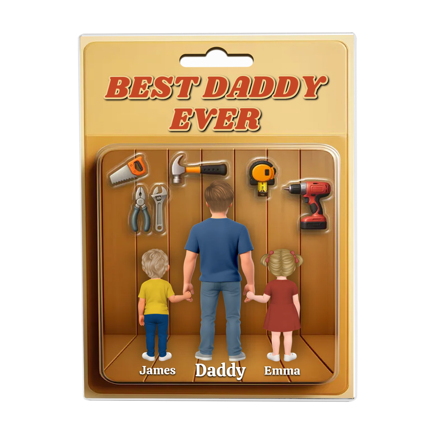 BEST DADDY EVER - Funny Custom Father's Day Acrylic Plaque – Personalized Gift for Dad with Kids | Jessemade