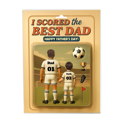 I Scored the Best Dad - Funny Custom Father's Day Acrylic Plaque – Personalized Gift for Dad with Kids | Jessemade