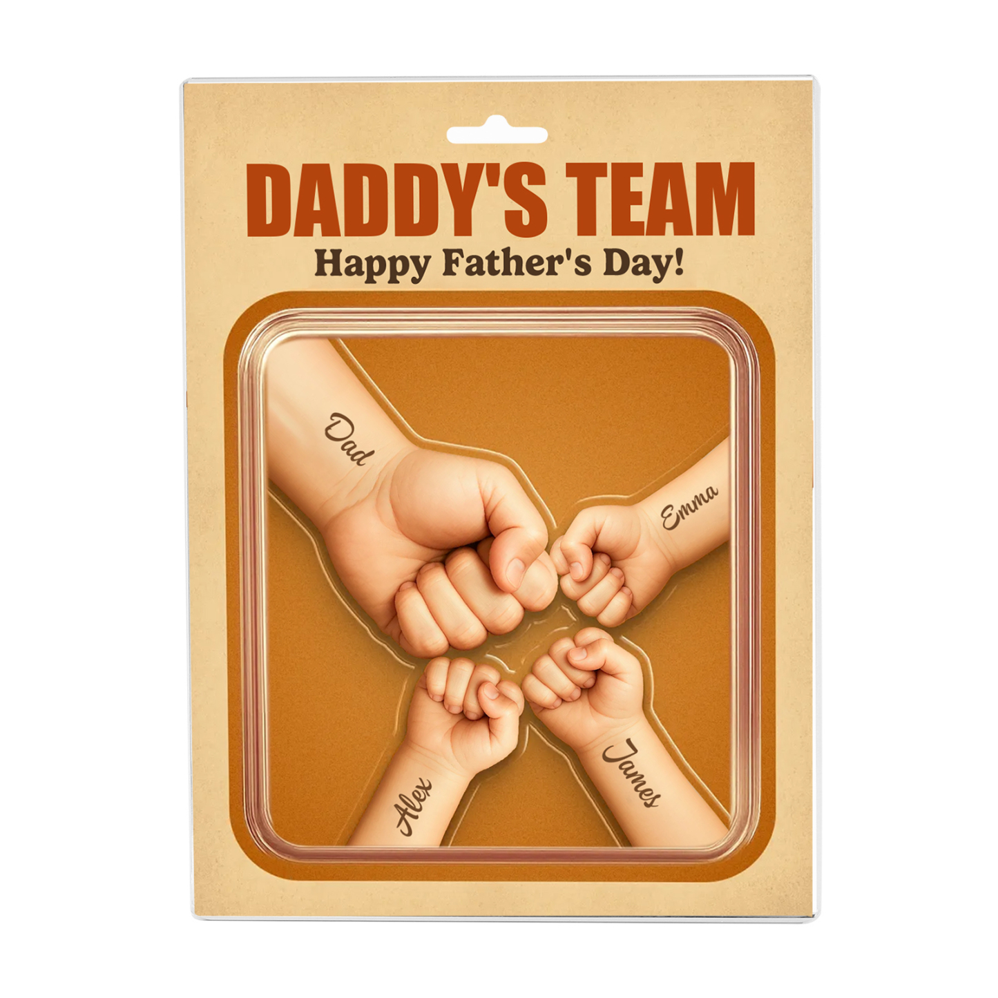 DADDY‘S TEAM - Funny Custom Father's Day Acrylic Plaque – Personalized Gift for Dad with Kids | Jessemade