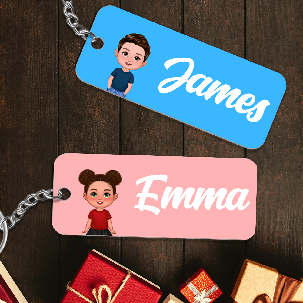Personalized Back-to-School Custom Keychain – Unique Name & Character Design for Kids