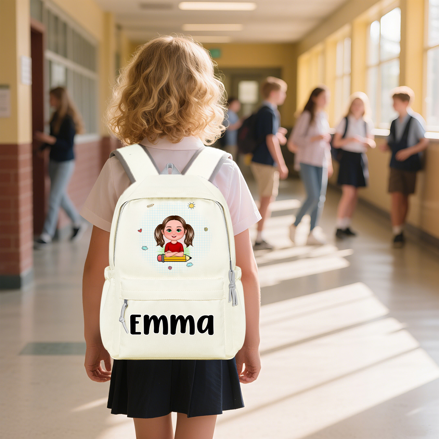 Unique Back-to-School Customizable Backpack – Personalized with Name & Character for Kids