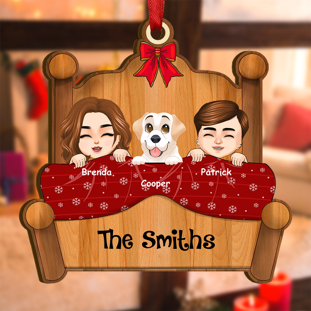 Personalised 2024 Family Christmas Ornament – Custom 1 Text & 3-8 Names Couple Gift for Her/Him | Jessemade