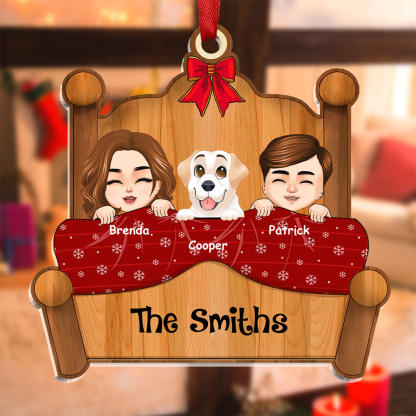 Personalised 2024 Family Christmas Ornament – Custom 1 Text & 3-8 Names Couple Gift for Her/Him | Jessemade