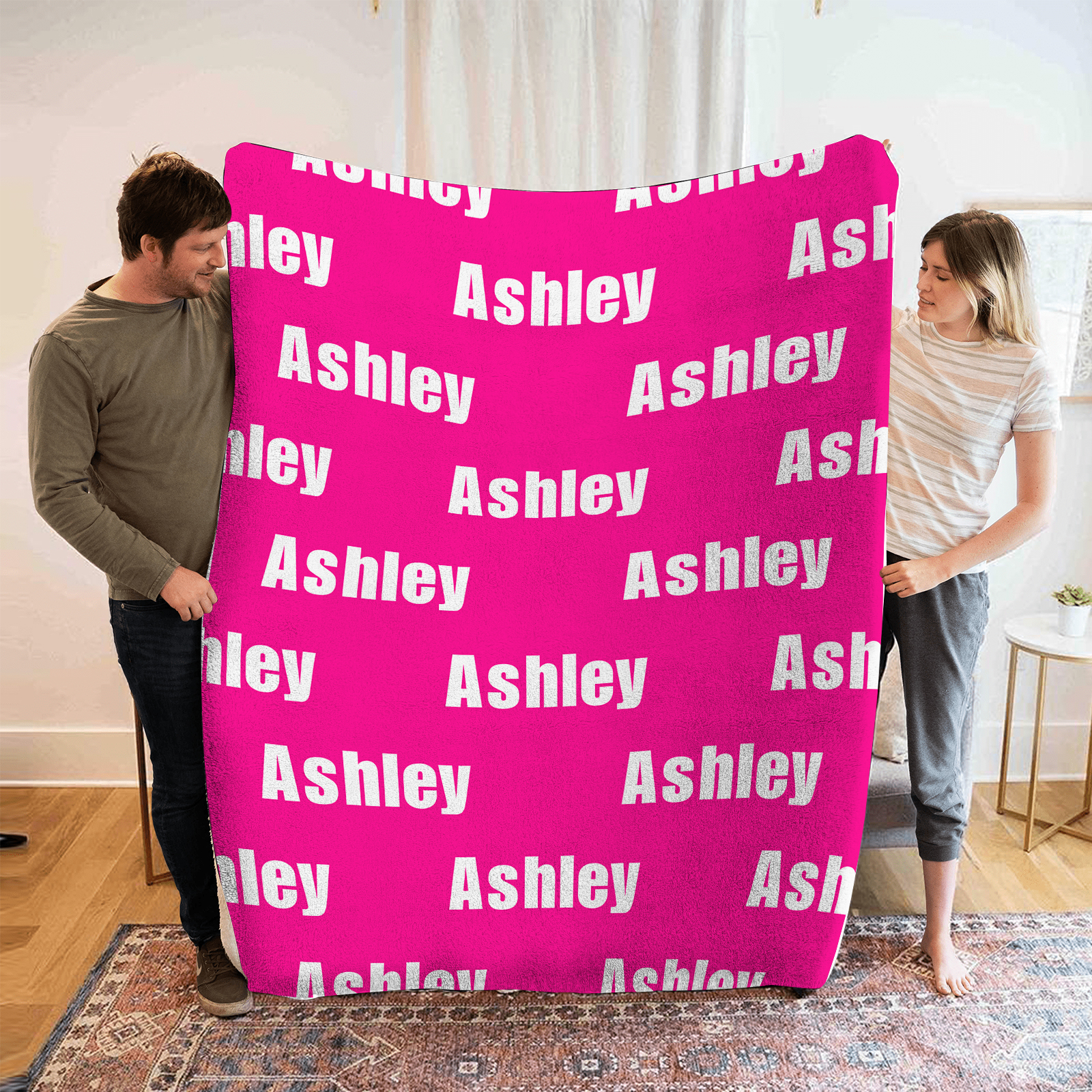 Personalised Name Family Blanket High-Quality Super Soft, Birthday/Christmas Gift for Kid | Jessemade