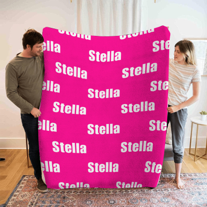 Personalised Name Family Blanket High-Quality Super Soft, Birthday/Christmas Gift for Kid | Jessemade