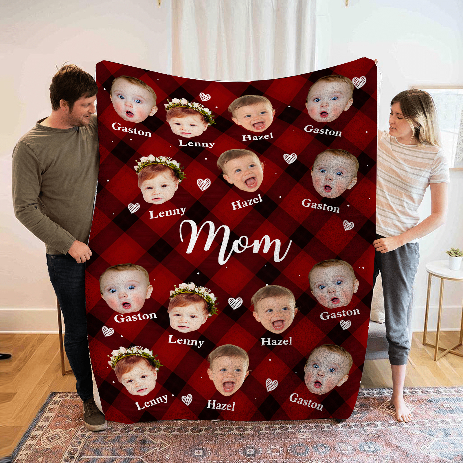 Personalized Photo Blanket Cozy Custom Gift for Mom | Jessemade