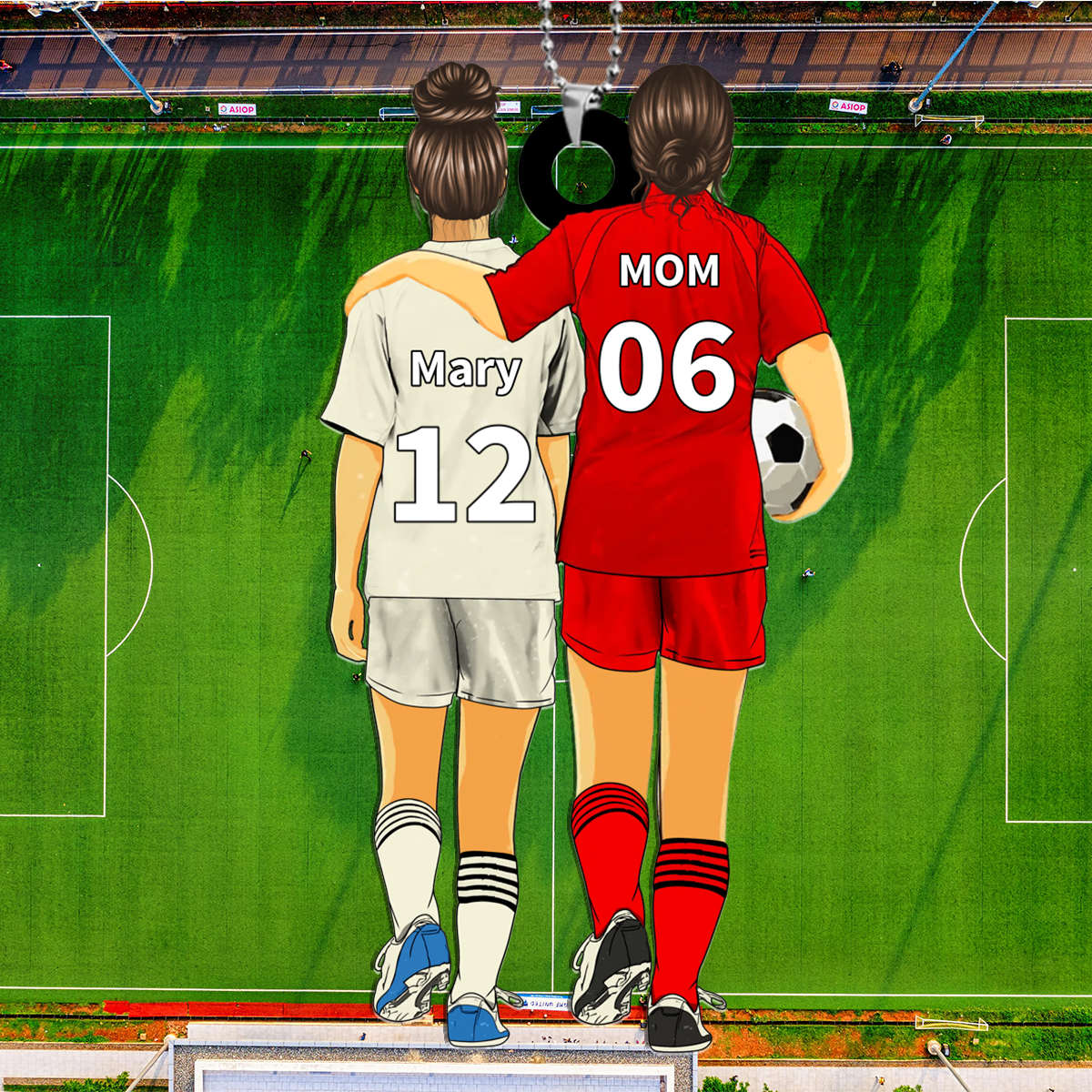 Custom Soccer Acrylic Keychain – Personalized Mom Gift with Names & Jersey Numbers – Great for Mother’s Day & Birthdays