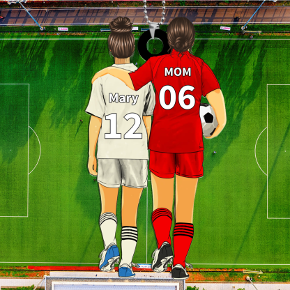 Custom Soccer Acrylic Keychain – Personalized Mom Gift with Names & Jersey Numbers – Great for Mother’s Day & Birthdays