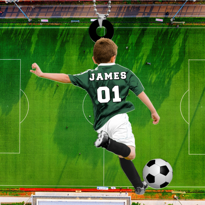 Personalized Acrylic Football Goal Keychain with Custom Name & Number – Ideal Gift for Soccer Lovers | Jessemade 