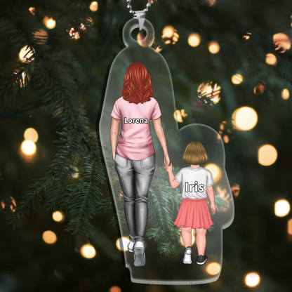 For Mom - Acrylic Keychain 2-9 Personalized Name Family Decor