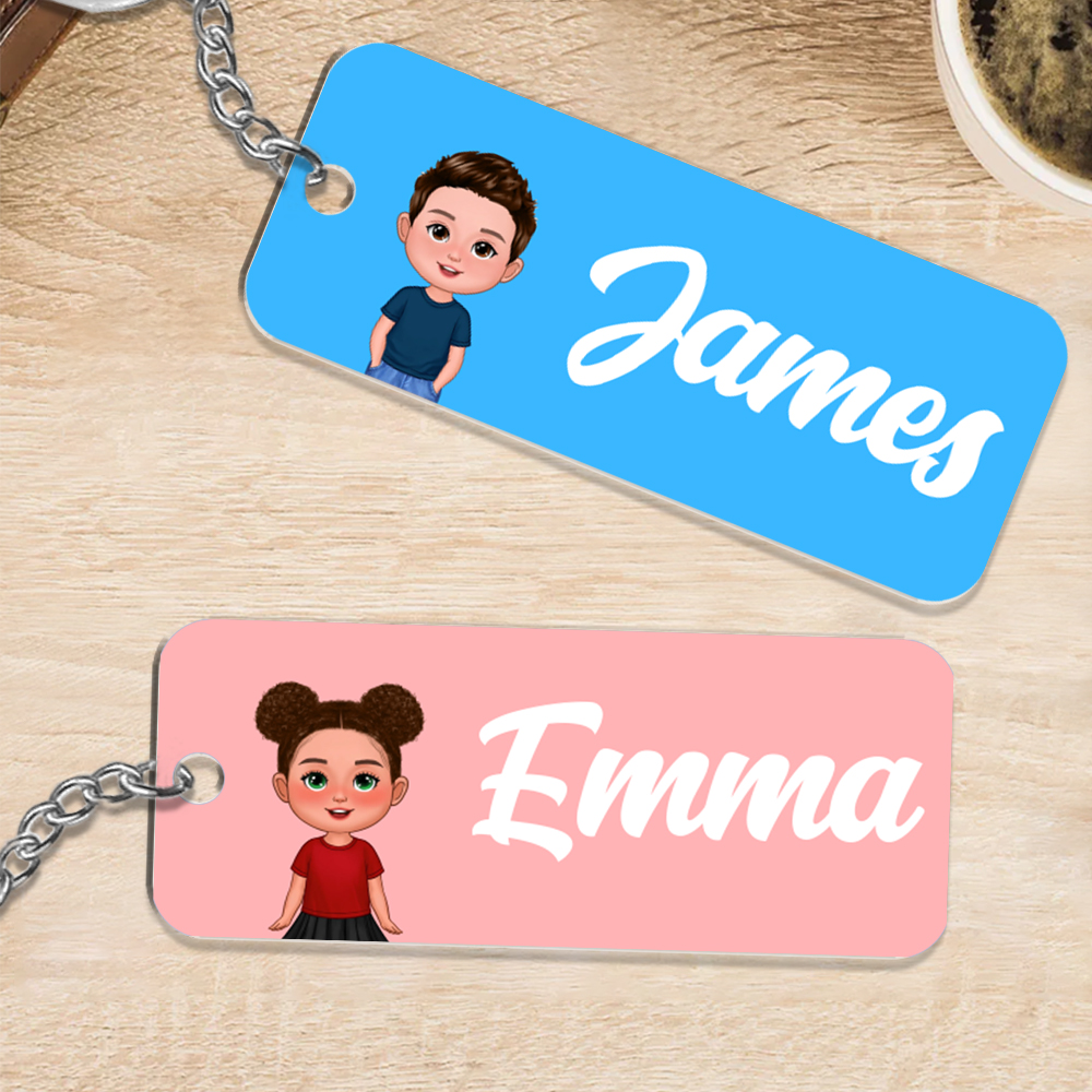 Personalized Back-to-School Custom Keychain – Unique Name & Character Design for Kids