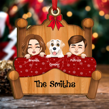Personalised 2024 Family Christmas Ornament – Custom 1 Text & 3-8 Names Couple Gift for Her/Him | Jessemade