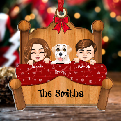 Personalised 2024 Family Christmas Ornament – Custom 1 Text & 3-8 Names Couple Gift for Her/Him | Jessemade