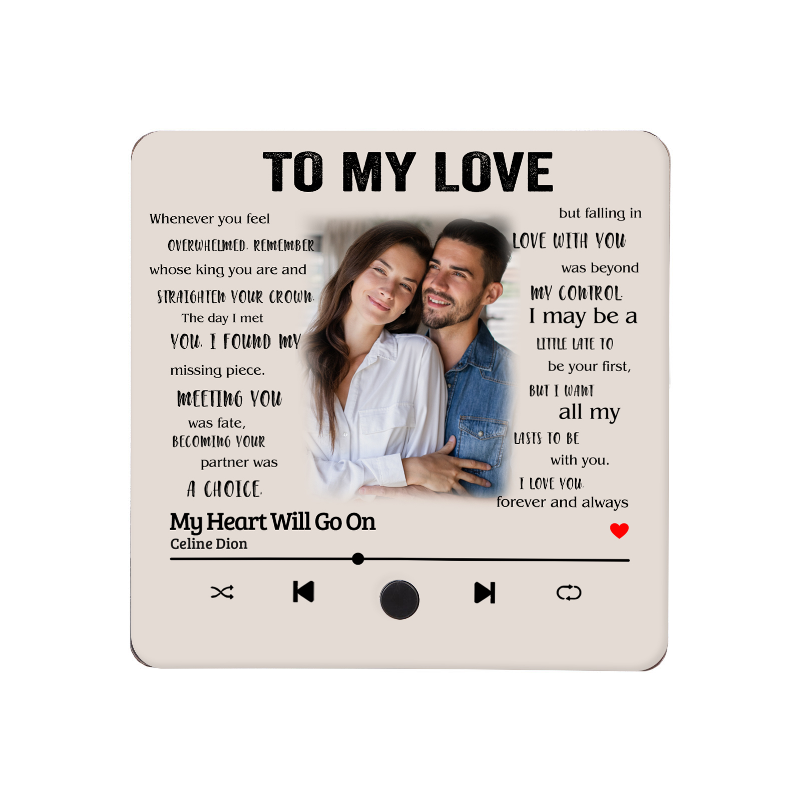 Personalized Photo Fridge Magnet To My Love I Know What Love Is Valentines Day Gift for Couples