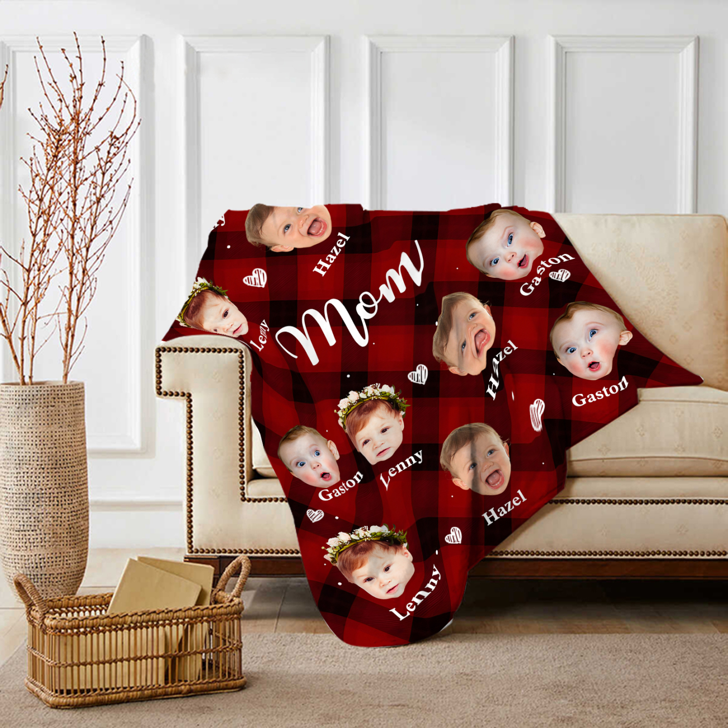 Personalized Photo Blanket Cozy Custom Gift for Mom | Jessemade