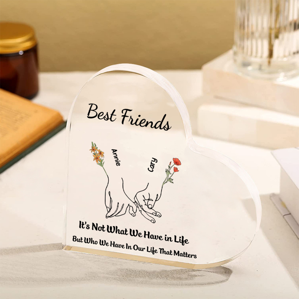 Custom Best Friends Acrylic Home Decor – Personalized Gift for Friends | Jessemade