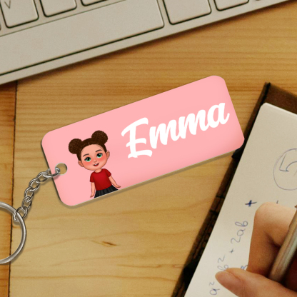 Personalized Back-to-School Custom Keychain – Unique Name & Character Design for Kids