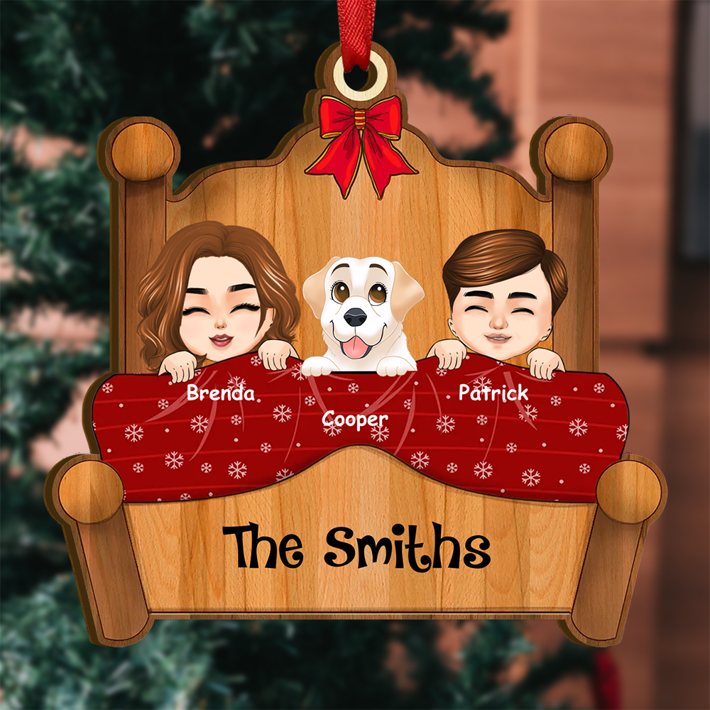 Personalised 2024 Family Christmas Ornament – Custom 1 Text & 3-8 Names Couple Gift for Her/Him | Jessemade