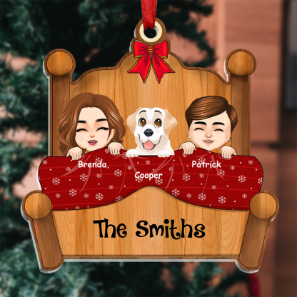 Personalised 2024 Family Christmas Ornament – Custom 1 Text & 3-8 Names Couple Gift for Her/Him | Jessemade