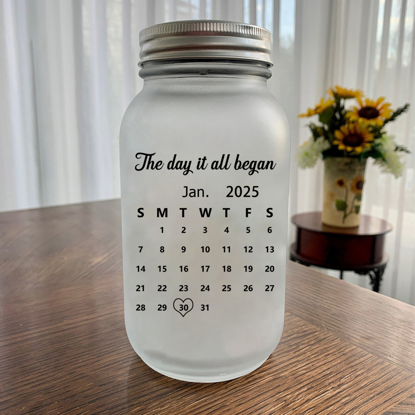 Personalized Couple Pinky Promise Mason Jar Night Light – Custom Names & Date Fairy Lamp Gift | Jessemade