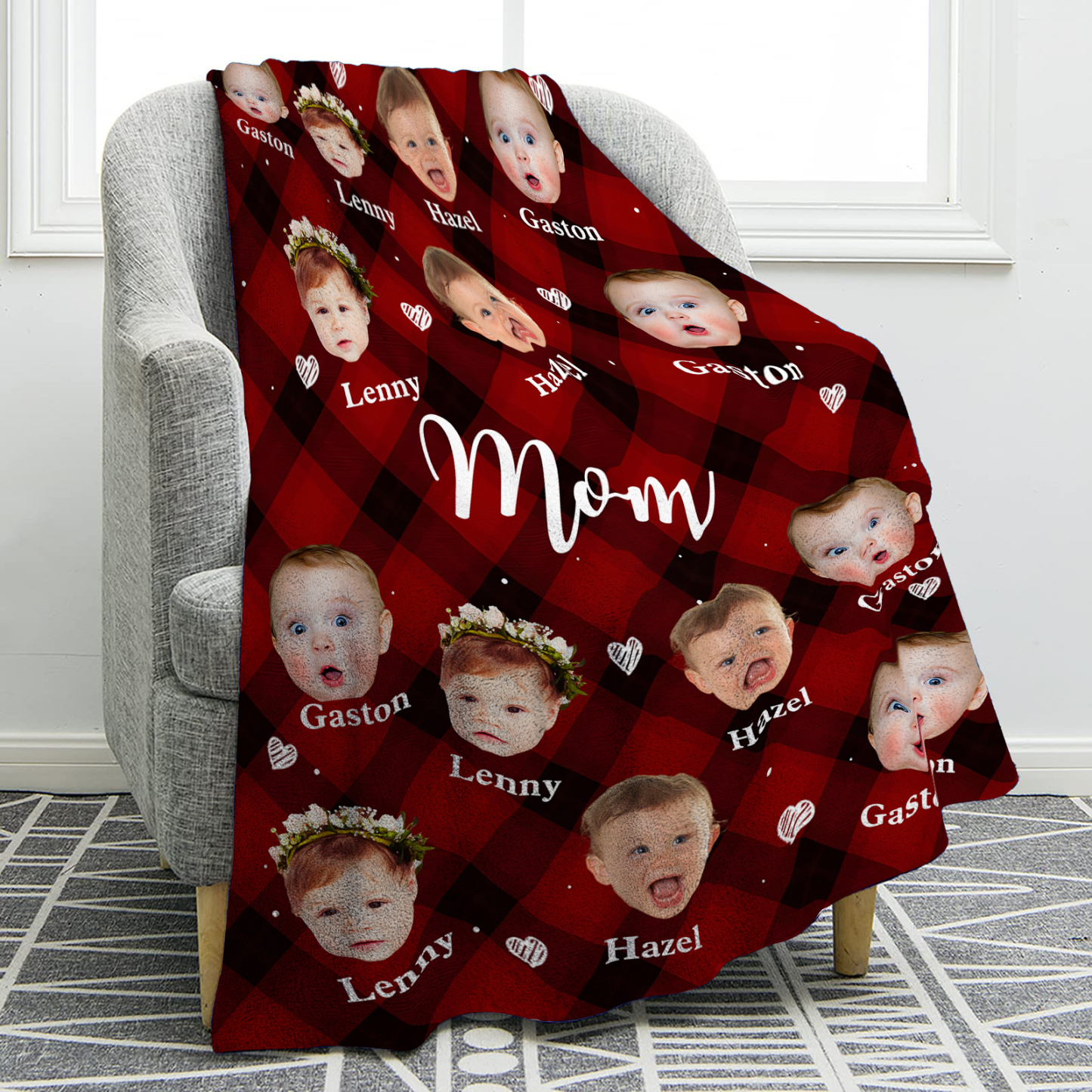 Personalized Photo Blanket Cozy Custom Gift for Mom | Jessemade