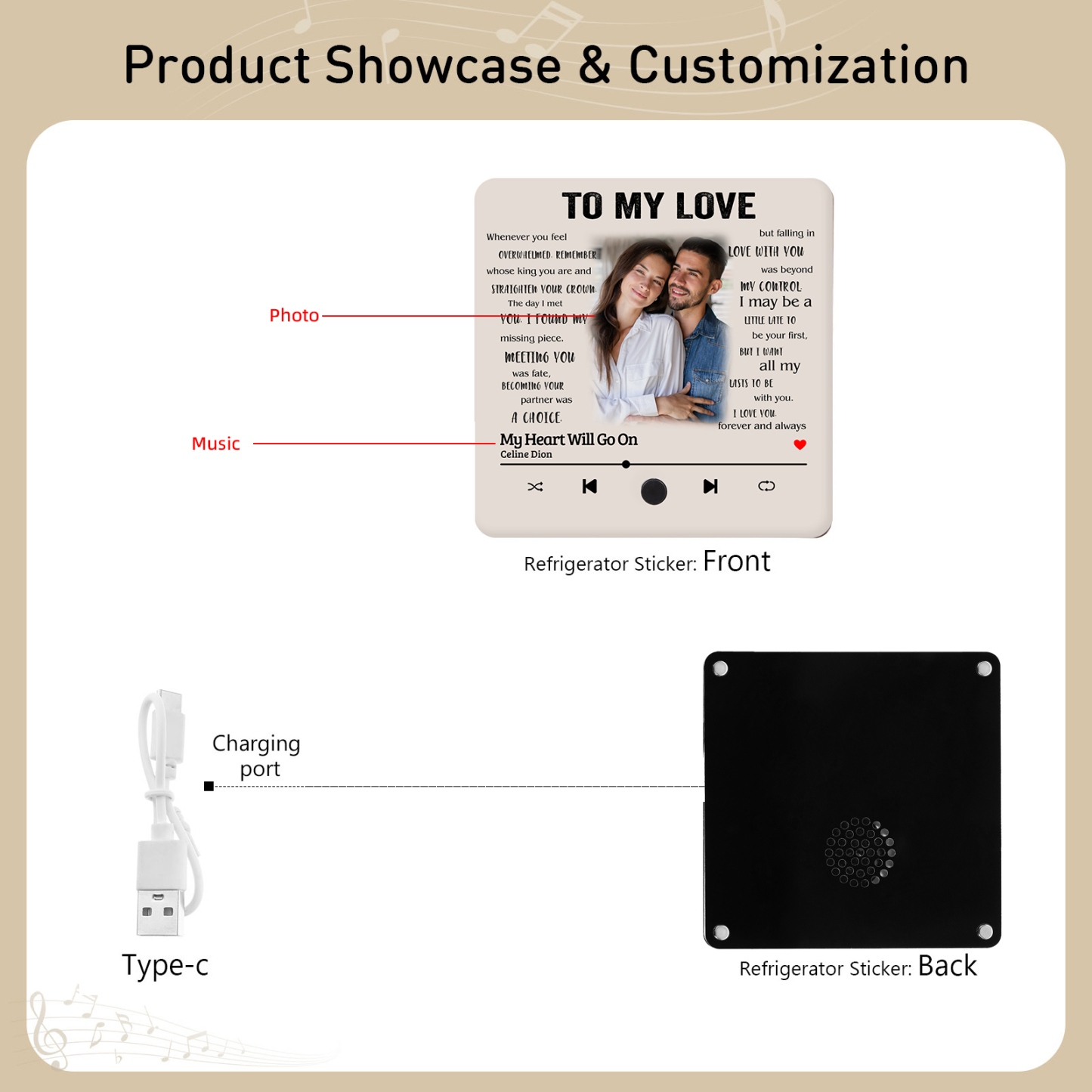 Personalized Photo Fridge Magnet To My Love I Know What Love Is Valentines Day Gift for Couples