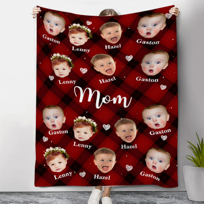Personalized Photo Blanket Cozy Custom Gift for Mom | Jessemade
