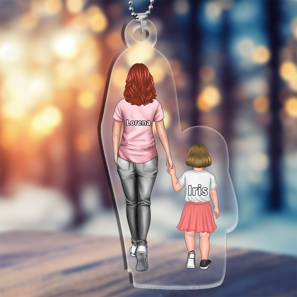 For Mom - Acrylic Keychain 2-9 Personalized Name Family Decor