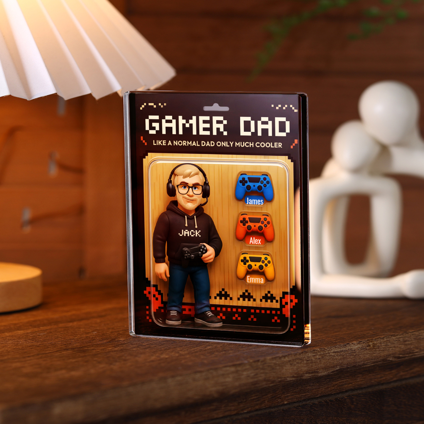 Personalized Acrylic Plaque Gamer Dad – Custom Gamer Dad  Gift for Dad