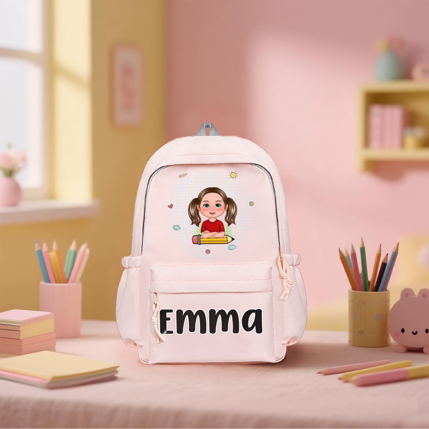 Unique Back-to-School Customizable Backpack – Personalized with Name & Character for Kids