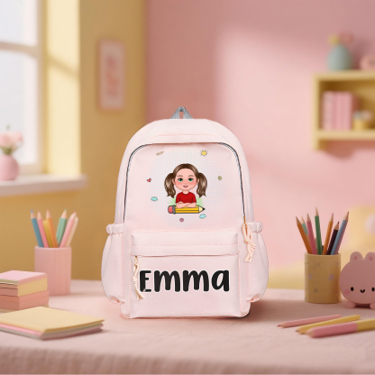 Unique Back-to-School Customizable Backpack – Personalized with Name & Character for Kids