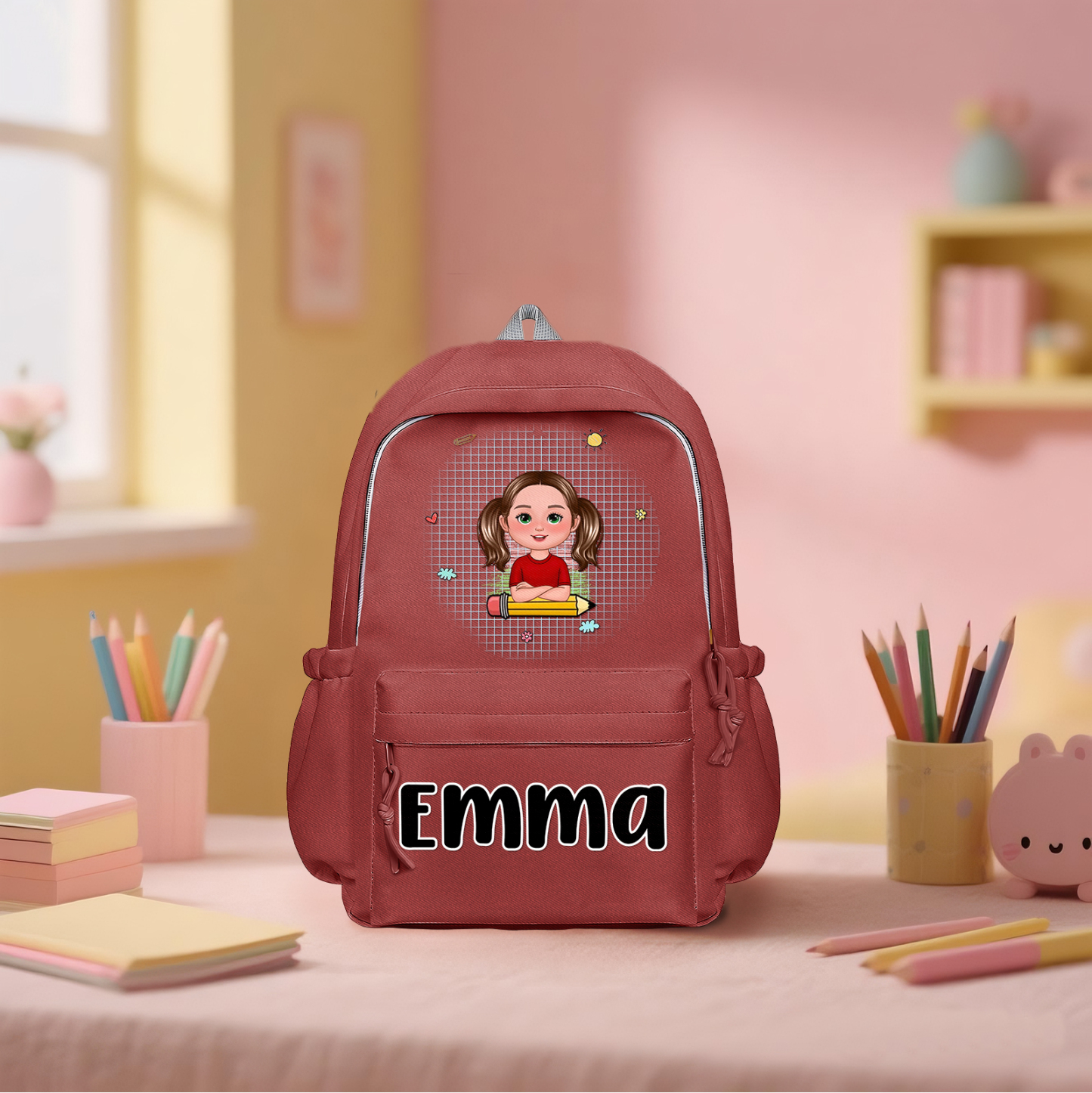 Unique Back-to-School Customizable Backpack – Personalized with Name & Character for Kids