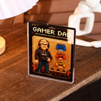 Personalized Acrylic Plaque Gamer Dad – Custom Gamer Dad  Gift for Dad