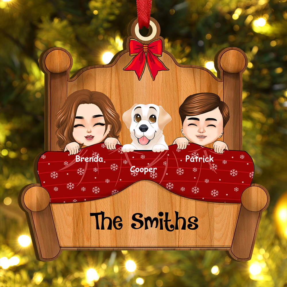 Personalised 2024 Family Christmas Ornament – Custom 1 Text & 3-8 Names Couple Gift for Her/Him | Jessemade