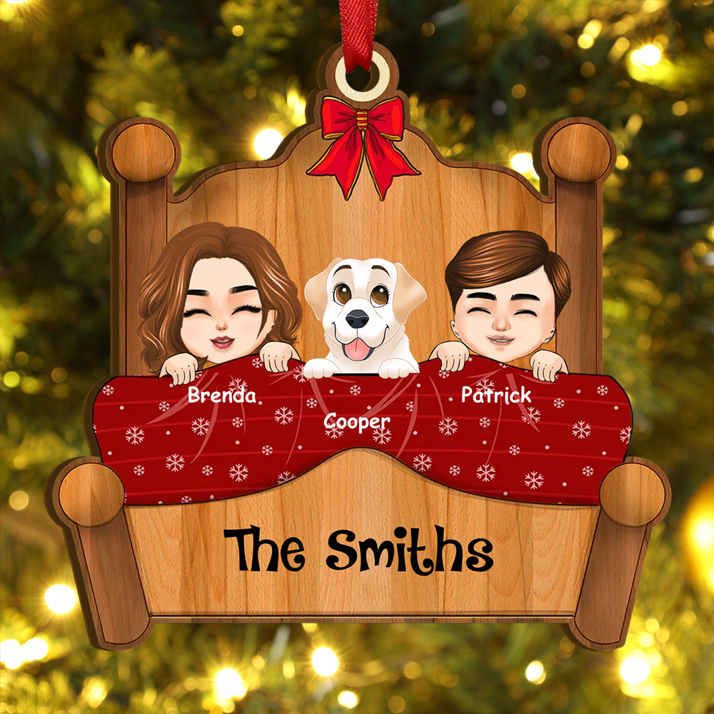 Personalised 2024 Family Christmas Ornament – Custom 1 Text & 3-8 Names Couple Gift for Her/Him | Jessemade