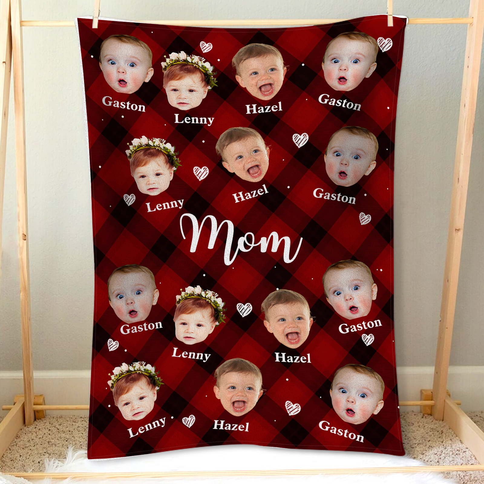 Personalized Photo Blanket Cozy Custom Gift for Mom | Jessemade