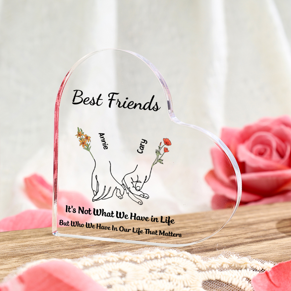 Custom Best Friends Acrylic Home Decor – Personalized Gift for Friends | Jessemade