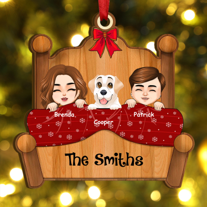 Personalised 2024 Family Christmas Ornament – Custom 1 Text & 3-8 Names Couple Gift for Her/Him | Jessemade