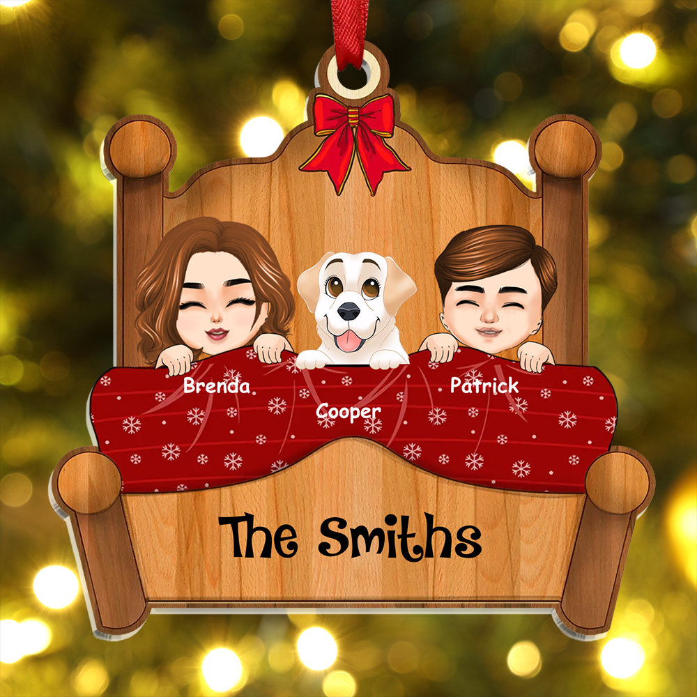Personalised 2024 Family Christmas Ornament – Custom 1 Text & 3-8 Names Couple Gift for Her/Him | Jessemade
