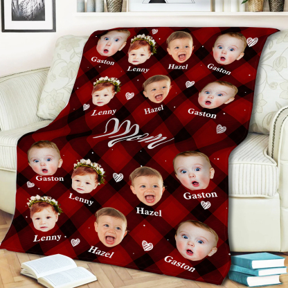 Personalized Photo Blanket Cozy Custom Gift for Mom | Jessemade