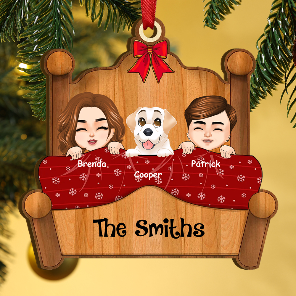 Personalised 2024 Family Christmas Ornament – Custom 1 Text & 3-8 Names Couple Gift for Her/Him | Jessemade
