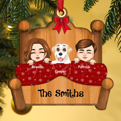 Personalised 2024 Family Christmas Ornament – Custom 1 Text & 3-8 Names Couple Gift for Her/Him | Jessemade