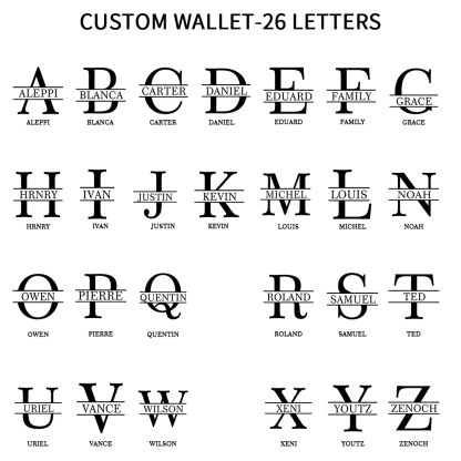 Personalised Men's Photo Wallet - Custom Letter & Name, Brown Wallet with Photo Card, Christmas Gift Set for Him | Jessemade