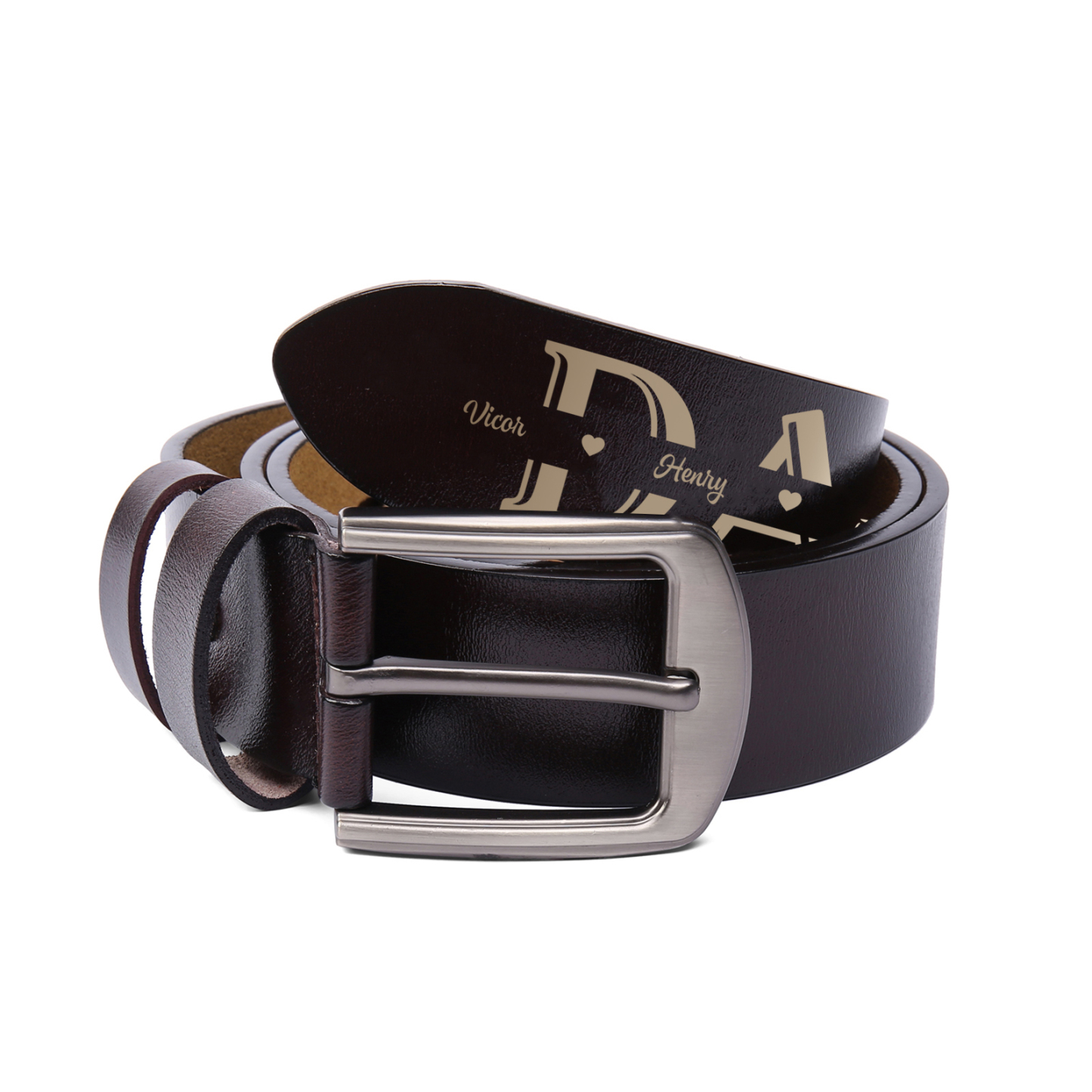 Engraved Belt for Dad - Father’s Day Personalized Leather Belt