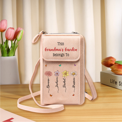Custom Crossbody Phone Purse with Name Practical Gift for Grandma & Mom | Jessemade