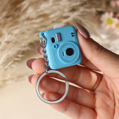 Personalized Mini Camera Keychain Custom With A Pull-Out Photo