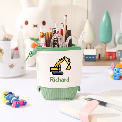 Personalized Name And Truck Pencil Case For Boys And Girls Back To School Gift